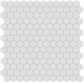 1" Gallery Grey Matte Hex Mosaic | Alita Tile