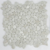 12X12 Light Grey Pebble Mosaic | Alita Tile