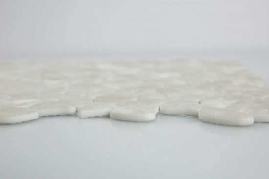 12X12 Light Grey Pebble Mosaic | Alita Tile