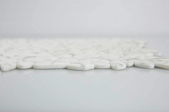 12X12 White Pebble Mosaic | Alita Tile