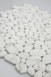 12X12 White Pebble Mosaic | Alita Tile
