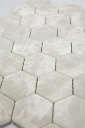 2" Light Grey Hexagon Mosaic | Alita Tile