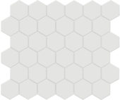 2" Vintage Grey Matte Hex Mosaic | Alita Tile