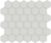 2" Warm Grey Matte Unglazed Hex Mosaic | Alita Tile
