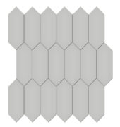 2x5 Loft Grey Glossy Picket Mosaic | Alita Tile