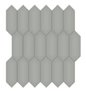 2x5 Taupe Glossy Picket Mosaic | Alita Tile