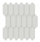 2x5 Warm Grey Glossy Picket Mosaic | Alita Tile