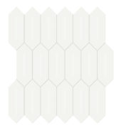 2x5 White Matte Picket Mosaic | Alita Tile