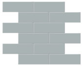 2x6 Cloud Blue Matte Brick Mosaic | Alita Tile