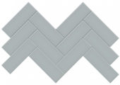 2x6 Cloud Blue Matte Herringbone Mosaic | Alita Tile