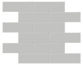 2x6 Loft Grey Glossy Brick Mosaic | Alita Tile