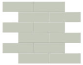 2x6 Soft Sage Matte Brick Mosaic | Alita Tile
