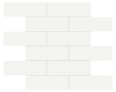 2x6 White Glossy Brick Mosaic | Alita Tile