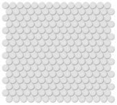 3/4" Gallery Grey Glossy Penny Round Mosaic | Alita Tile