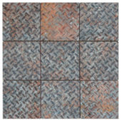 4"X4" Rust Industrial Relief Pattern Glazed Ceramic Mosaic | Alita Tile