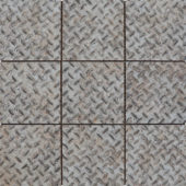4"X4" Silver Industrial Relief Pattern Glazed Ceramic Mosaic | Alita Tile