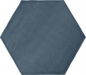 6" Azure Ink Glossy Hexagon | Alita Tile