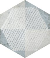 Alma 5.5X6.3 Grey Decor Hexagon | Alita Tile