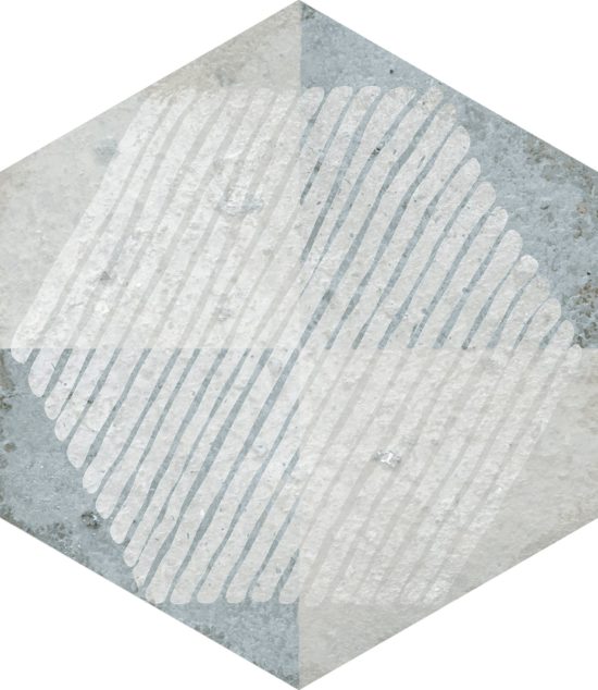 Alma 5.5X6.3 Grey Decor Hexagon | Alita Tile