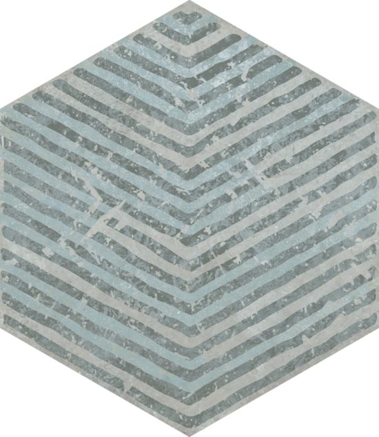 Alma 5.5X6.3 Grey Decor Hexagon | Alita Tile