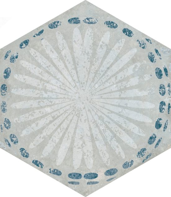 Alma 5.5X6.3 Grey Decor Hexagon | Alita Tile