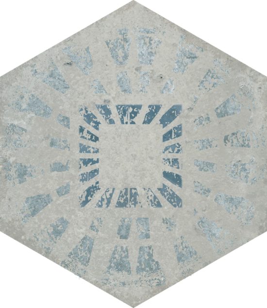 Alma 5.5X6.3 Grey Decor Hexagon | Alita Tile