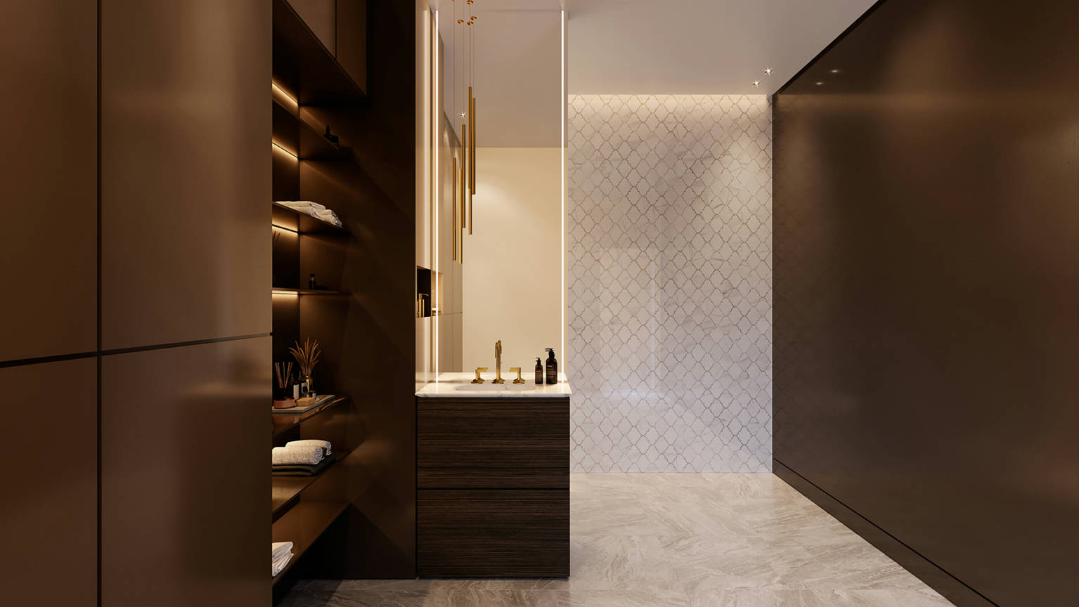 Ardor Infatuation Arabesque Polished Mosaic | Alita Tile