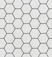 Ashland 3" Hexagon White Mosaic | Alita Tile