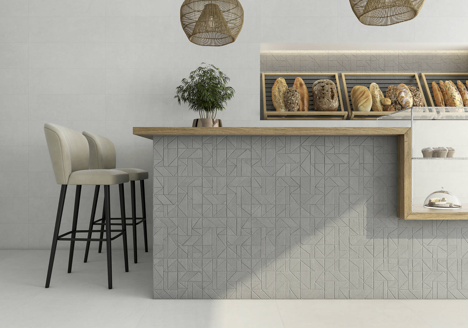 Ashland White 24X48 & 6x24 | Alita Tile