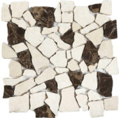 Beige/Brown Mini Opus Interlocking Mosaic | Alita Tile