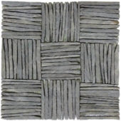 Black Slate Multiple Square Interlocking Mosaic | Alita Tile