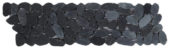 Black Sliced Matte Pebble Interlocking Border | Alita Tile