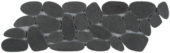 Black Sliced Reconstituted Pebble Interlocking Mosaic | Alita Tile