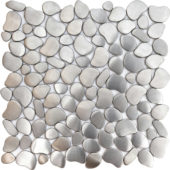 Brushed Silver Inox Metal Interlocking Mosaic | Alita Tile