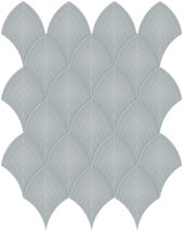 Cloud Blue Glossy Scallop Mosaic | Alita Tile