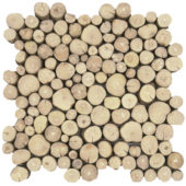 Coffee Tree Wood Interlocking Mosaic | Alita Tile