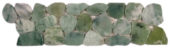 Crystal Green Semi-Precious Stone Mosaic Interlocking Border | Alita Tile