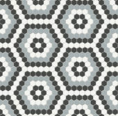 Dawn Blend Matte Hexagon Pattern Mosaic | Alita Tile