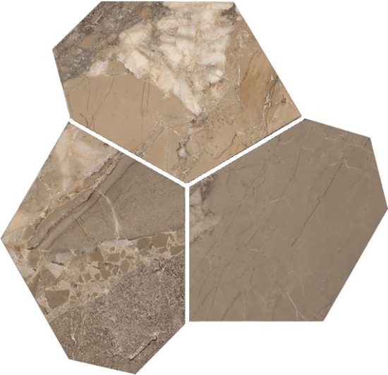 Dynasty Taupe Polished/Matte 11X12 Eggs Mosaic | Alita Tile