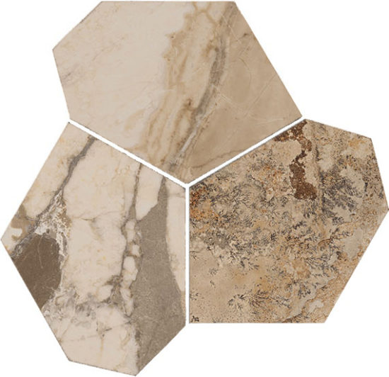 Dynasty Taupe Polished/Matte 11X12 Eggs Mosaic | Alita Tile