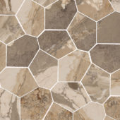 Dynasty Taupe Polished/Matte 11X12 Eggs Mosaic | Alita Tile