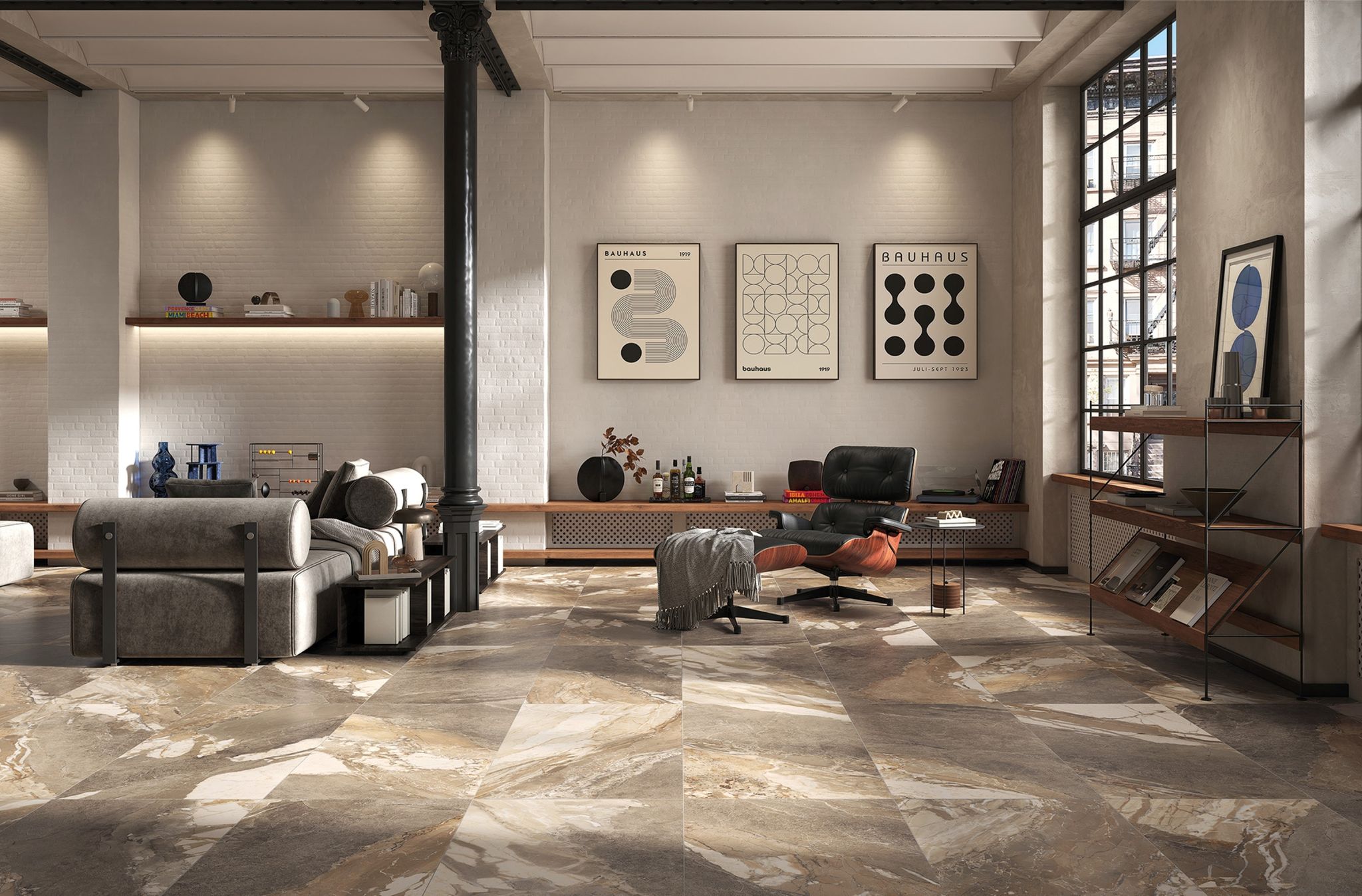 Dynasty Taupe Polished/Matte 24x48 1 | Alita Tile