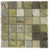 Forest Green Polished Marble Mosaic | Alita Tile