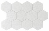 Form 5.5X6.3” White Decor Hexagon | Alita Tile