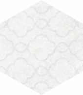 Form 5.5X6.3” White Decor Hexagon | Alita Tile