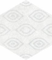 Form 5.5X6.3” White Decor Hexagon | Alita Tile