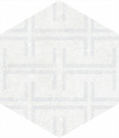 Form 5.5X6.3” White Decor Hexagon | Alita Tile