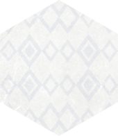 Form 5.5X6.3” White Decor Hexagon | Alita Tile