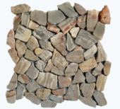 Fossil Wood Mini Opus Mix Beige Interlocking Mosaic | Alita Tile
