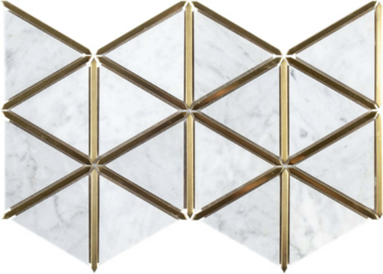 Gilded Triangles Mosaic | Alita Tile
